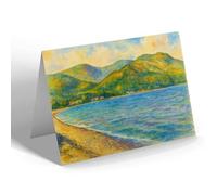 GREETING CARD - The Shore & Mourne Mountains, Rostrevor - Vintage Art Style