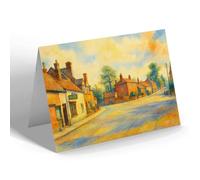 GREETING CARD - The Square, Repton (a) - Vintage Art Style