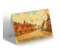GREETING CARD - The Square, Repton (b) - Vintage Art Style
