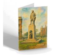 GREETING CARD - The Statue of Herbert Ingram, Boston - Vintage Art Style