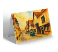 GREETING CARD - The Sun Inn, Saffron Walden - Vintage Art Style