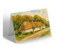 GREETING CARD - The Thatched Cottage, Palnure - Vintage Art Style