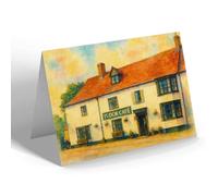 GREETING CARD - The Tudor Cafe, Dunchurch - Vintage Art Style