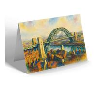 GREETING CARD - The Tyne Bridge, Newcastle-on-Tyne - Vintage Art Style