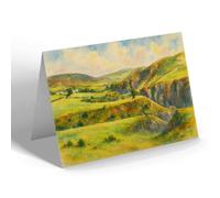 GREETING CARD - The Unique Gorge at Ponterwyd - Vintage Art Style