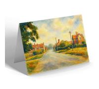 GREETING CARD - The Village, Newton-on-Trent (c) - Vintage Art Style