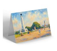 GREETING CARD - The War Memorial, Plymouth - Vintage Art Style