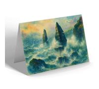 GREETING CARD - The West Coast, Sark (b) - Vintage Art Style