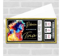 Greeting Card - Tina Turner The Musical Show Theatre Personalised Surprise Ticket Gift Voucher | Custom Greeting Card | Personalised | Custom