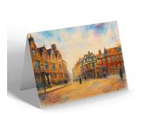 GREETING CARD - Tombland, Norwich Town & City - Vintage Art Style