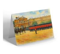 GREETING CARD - Trooping Of Colour on Horse Guards Parade b - Vintage Art Style