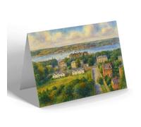GREETING CARD - View from Barrack Hill, Pembroke Dock (b) - Vintage Art Style