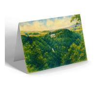 GREETING CARD - View from Druids Glen, Devil's Bridge - Vintage Art Style