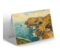 GREETING CARD - View from King Arthur's Castle, Tintagel - Vintage Art Style
