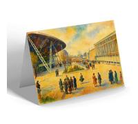 GREETING CARD - View from Power & Production Building S Bank - Vintage Art Style