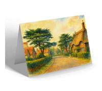 GREETING CARD - View from the Post Office, Osmaston - Vintage Art Style