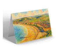 GREETING CARD - View of Llandudno Bay from Great Orme c - Vintage Art Style