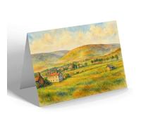 GREETING CARD - Village from the Golf Links, Crawford - Vintage Art Style