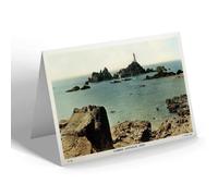 GREETING CARD - Vintage Channel Islands - Corbiere Lighthouse, Jersey (b)
