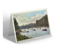 GREETING CARD - Vintage Cheshire - Chester. River Dee and City Walls (b)