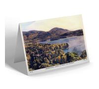 GREETING CARD - Vintage Cumberland - Derwentwater Looking Keswick & Saddleback b