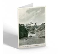 GREETING CARD - Vintage Devon - Bathing Pool Burgh Island Hotel, Bigbury-on-Sea