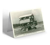 GREETING CARD - Vintage Devon - Burgh Island Ferry (Sea Tractor) Bigbury-on-Sea
