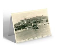 GREETING CARD - Vintage Devon - Burgh Island & Ferry/Sea Tractor Bigbury-on-Sea
