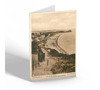 GREETING CARD - Vintage Devon - The Cliff Path, Budleigh Salterton
