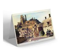 GREETING CARD - Vintage Dorset - Corfe Castle (ac)