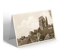 GREETING CARD - Vintage Dorset - The Castle Ruins, Corfe Castle