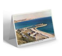 GREETING CARD - Vintage Dorset - The Cobb and the Coast, Lyme Regis (b)