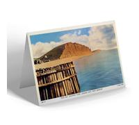 GREETING CARD - Vintage Dorset - West Bay Cliffs Looking East Nr Bridport (b)