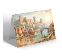 GREETING CARD - Vintage Durham - Durham Castle & Cathedral
