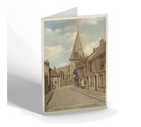 GREETING CARD - Vintage Hampshire - The Church from Church Street, Titchfield b