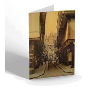 GREETING CARD - Vintage Kent - Canterbury Cathedral from High Street (b)