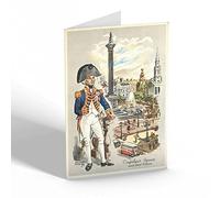 GREETING CARD - Vintage London - Trafalgar Square and Lord Nelson