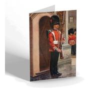 GREETING CARD - Vintage Military - Coldstream Guards, Sentry, Buckingham Palace