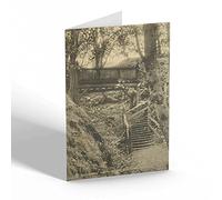 GREETING CARD - Vintage Scotland - Edinburgh. Rustic Bridge, Blackford Hill