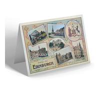 GREETING CARD - Vintage Scotland - Greetings from Edinburgh (bc)