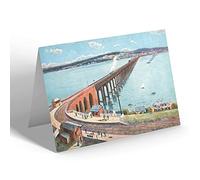 GREETING CARD - Vintage Scotland - Tay Bridge from the South