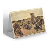 GREETING CARD - Vintage Somerset - The Church in the Sand Dunes, Berrow (b)