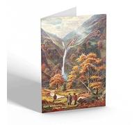 GREETING CARD - Vintage Wales - Aber Waterfall, North Wales