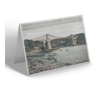 GREETING CARD - Vintage Wales - Menai Bridge (bc)