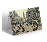 GREETING CARD - Vintage Wales - Newport Mon. Commercial Street
