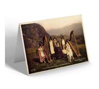 GREETING CARD - Vintage Wales - The Snowdonia Harp Choir, Beddgelert (ac)
