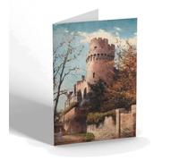 GREETING CARD - Vintage Warwickshire - Warwick Castle. Caesar's Tower