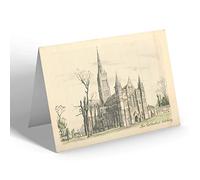 GREETING CARD - Vintage Wiltshire - The Cathedral, Salisbury (1)