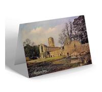 GREETING CARD - Vintage Yorkshire - Fountains Abbey (cc)