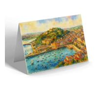 GREETING CARD - Waldon Hill, from Vane Hill, Torquay - Vintage Art Style